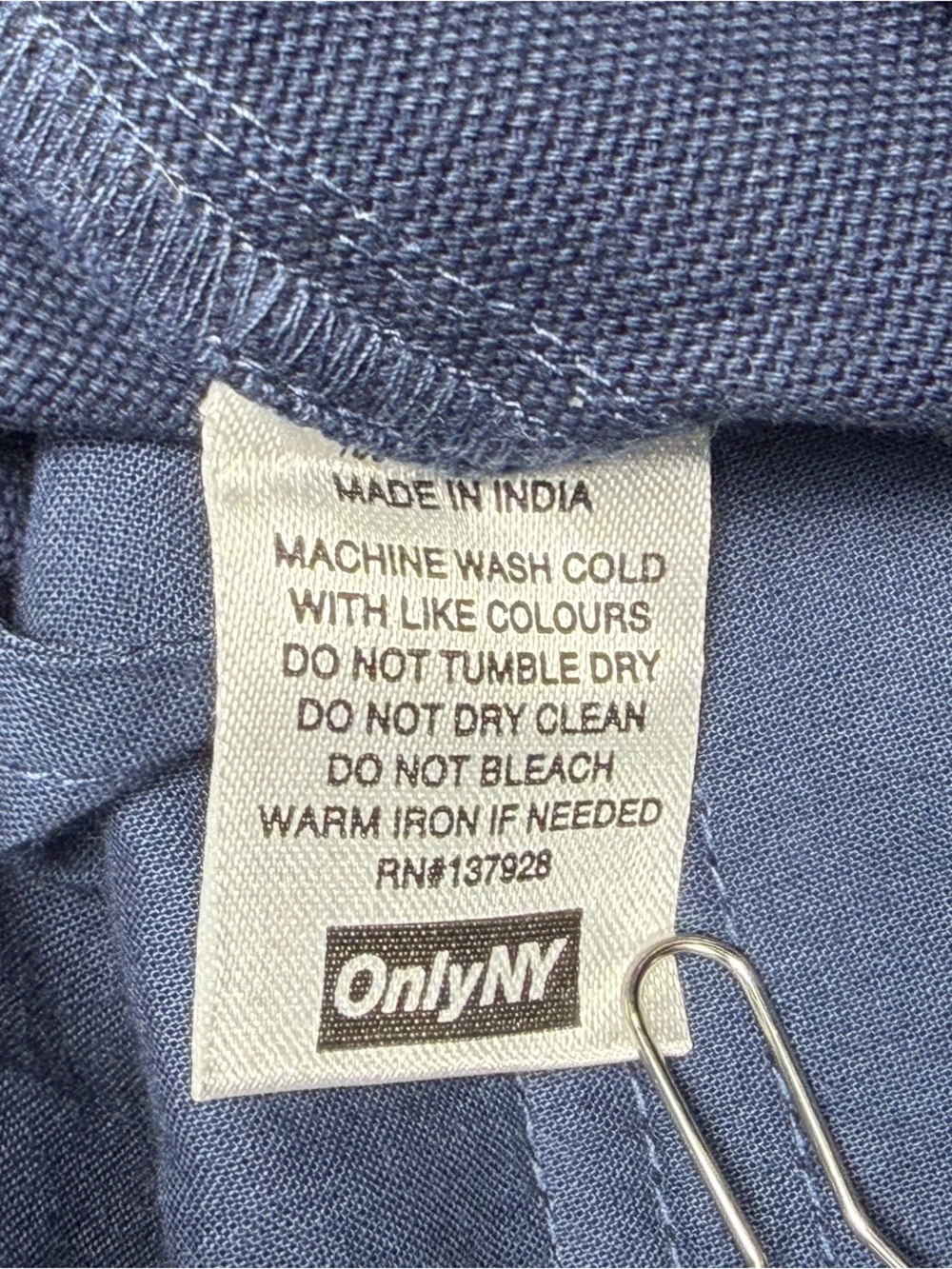 NWT Only NY Utility Work Pants Navy Black Reinforced Straight Leg - Picture 4 of 5